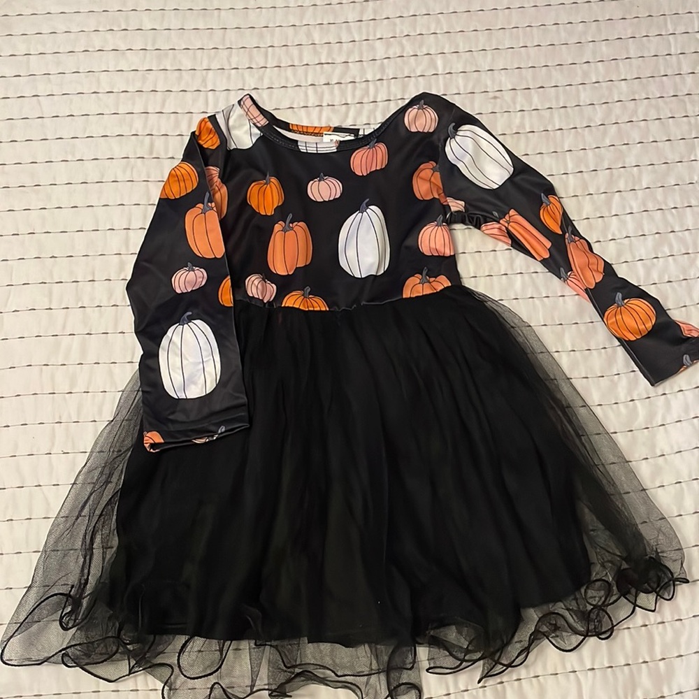 Girls pumpkin Halloween dress